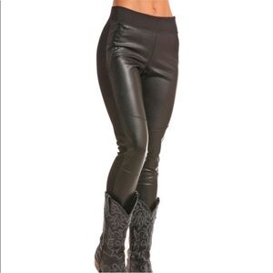 Rock & Republic Faux Leather Front Leggings